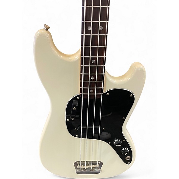 Vintage 1978 Fender Musicmaster Bass Antique White Electric Bass Guitar