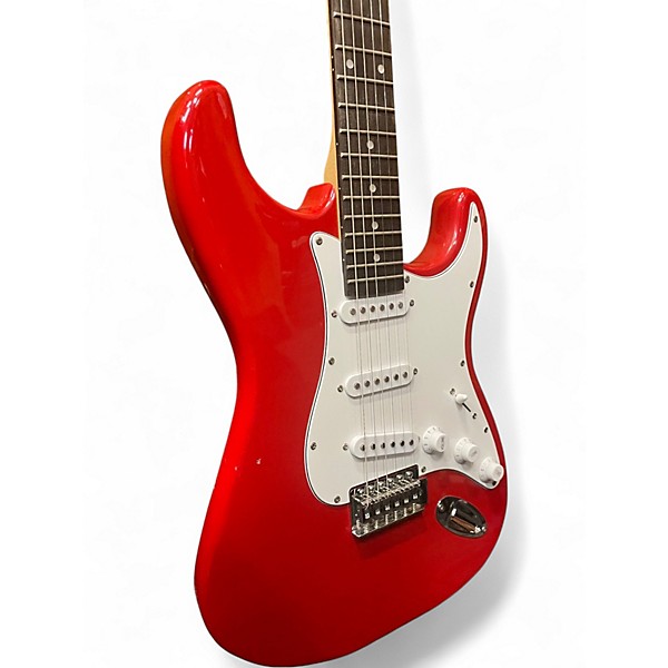 Used Glarry S STYLE RED Solid Body Electric Guitar