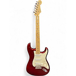 Used 2000s Fender American Standard Stratocaster Candy Apple Red Metallic Solid Body Electric Guitar