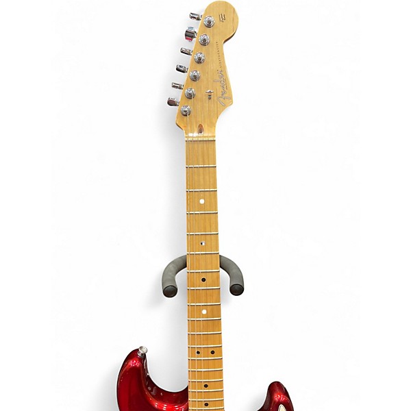 Used 2000s Fender American Standard Stratocaster Candy Apple Red Metallic Solid Body Electric Guitar