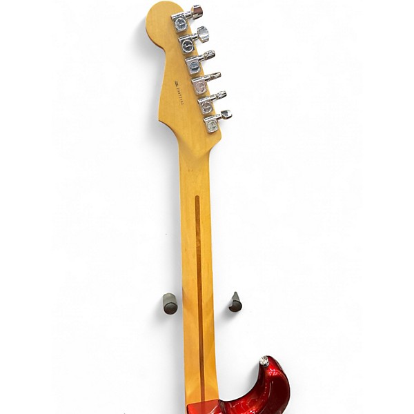 Used 2000s Fender American Standard Stratocaster Candy Apple Red Metallic Solid Body Electric Guitar