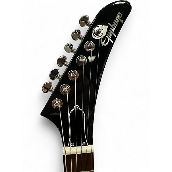 Used 2024 Epiphone Explorer Ebony Solid Body Electric Guitar