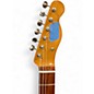 Used Miscellaneous Mexi Fender Neck on Thinline Body Partscaster Blue Hollow Body Electric Guitar
