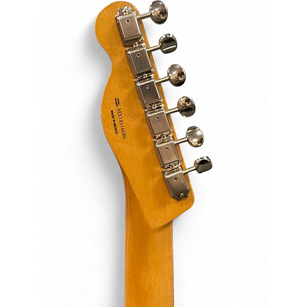 Used Miscellaneous Mexi Fender Neck on Thinline Body Partscaster Blue Hollow Body Electric Guitar