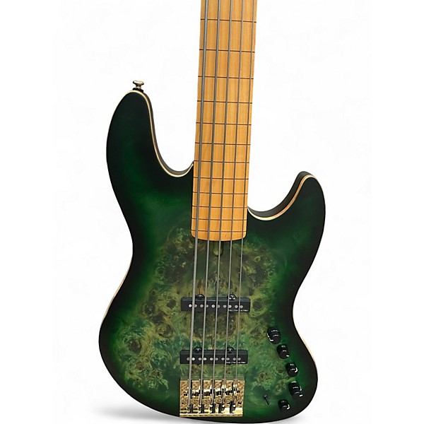 Used Sire Marcus Miller V10 5-String Trans Green Electric Bass Guitar