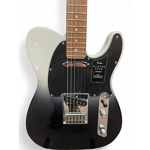 Used Fender Player Plus Telecaster 2 TONE BLACK/WHITE Solid Body Electric Guitar