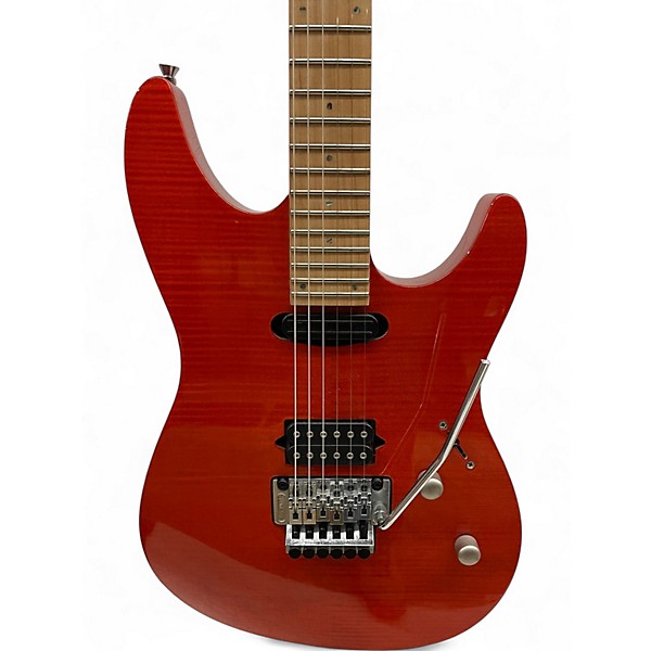 Used Laguna LE924FR Floyd Rose Awesome Orange Solid Body Electric Guitar
