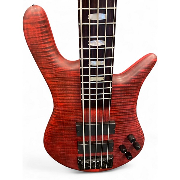 Used Spector Euro 5LX amber flame Electric Bass Guitar