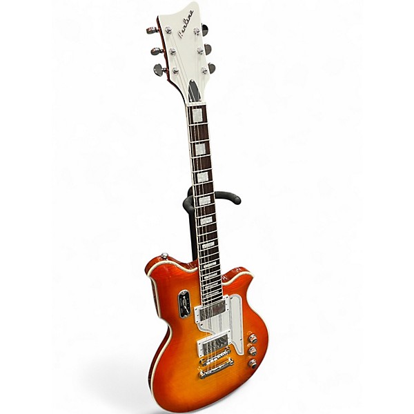 Used Airline MAP  ORANGE FLAMEBURST Solid Body Electric Guitar