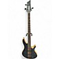 Used Schecter Guitar Research CB-4 SEE THRU BLACK SATIN Satin Black Electric Bass Guitar thumbnail