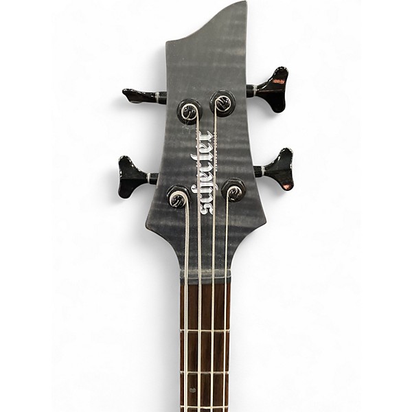 Used Schecter Guitar Research CB-4 SEE THRU BLACK SATIN Satin Black Electric Bass Guitar