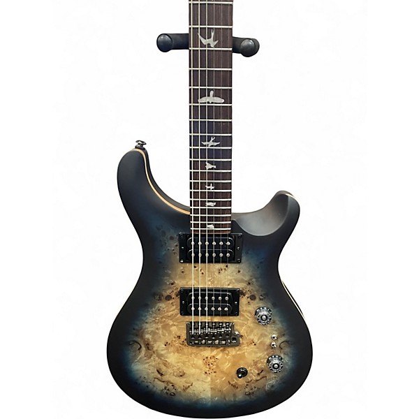 Used PRS SE EXOTIC CUSTOM 24-08 LAKE BLUE MIDNIGHT BURST Solid Body Electric Guitar