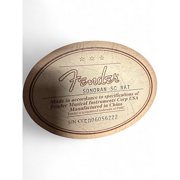 Used Fender Sonoran SCE Natural Acoustic Electric Guitar