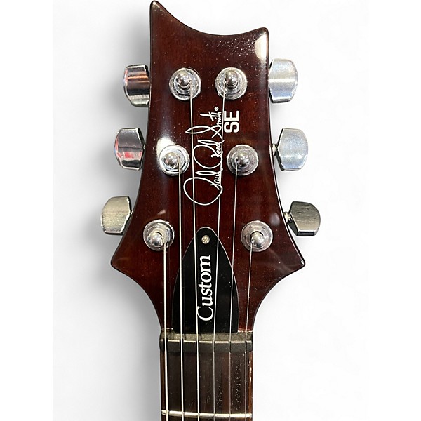 Used PRS SE Custom 24 Black Gold Sunburst Solid Body Electric Guitar