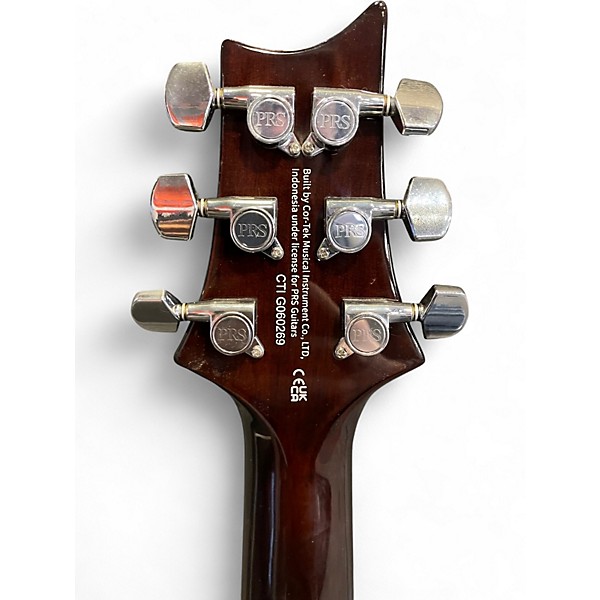 Used PRS SE Custom 24 Black Gold Sunburst Solid Body Electric Guitar