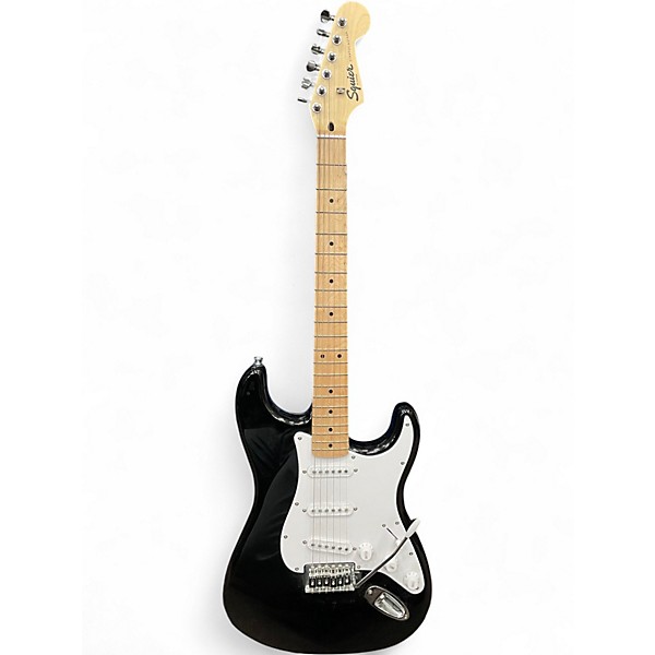 Used Squier SONIC STRATOCASTER Black Solid Body Electric Guitar