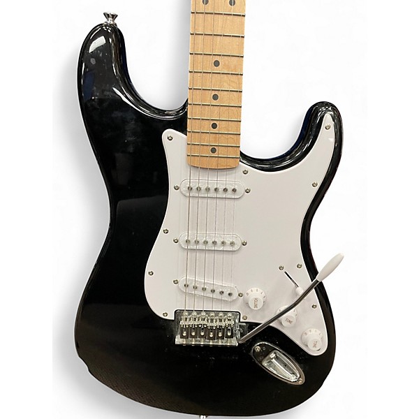 Used Squier SONIC STRATOCASTER Black Solid Body Electric Guitar