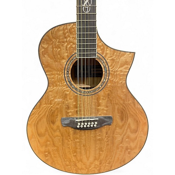 Used Ibanez EW2012ASENT Figured 12 String Acoustic Electric Guitar