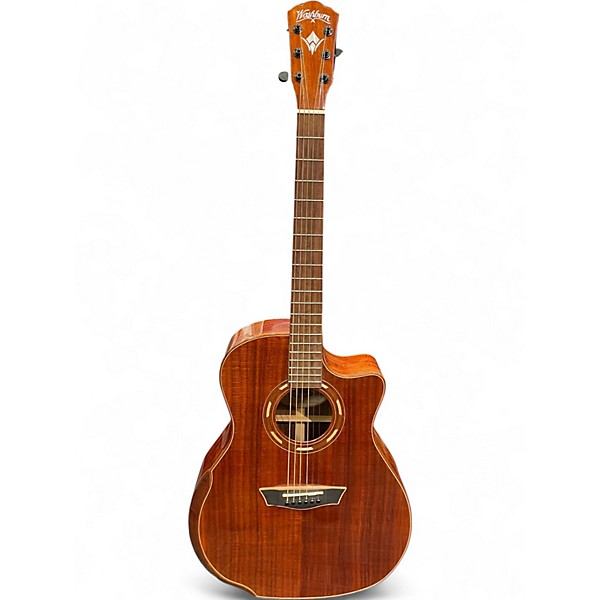 Used Washburn WCG655CE-0 Natural Acoustic Electric Guitar