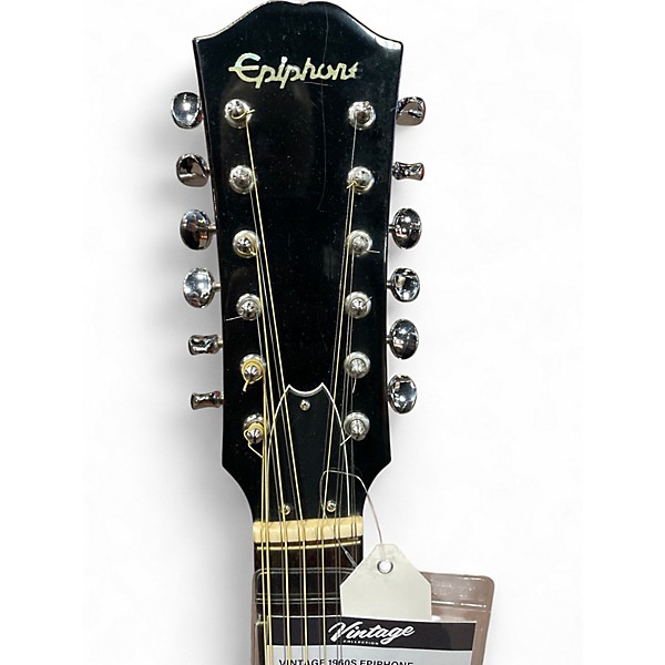 Vintage 1960s Epiphone texan 12 2 Color Sunburst 12 String Acoustic Guitar