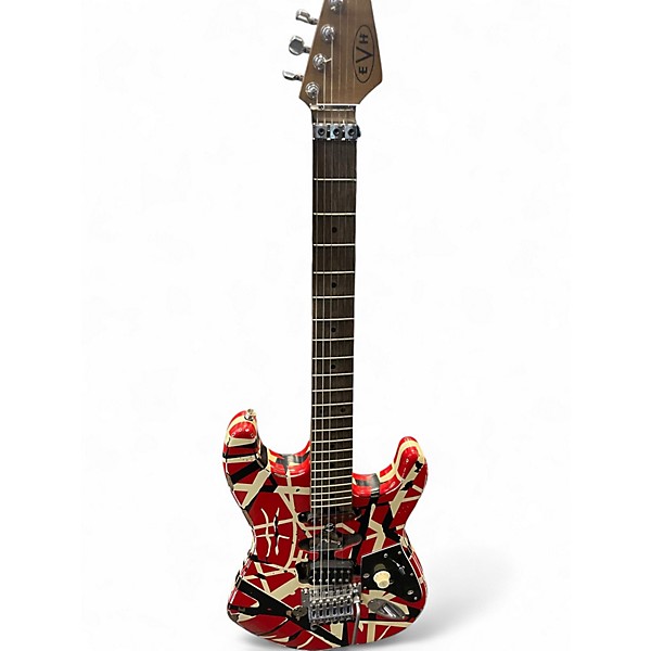 Used EVH Striped Series Frankie striped Solid Body Electric Guitar