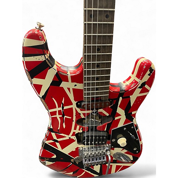 Used EVH Striped Series Frankie striped Solid Body Electric Guitar