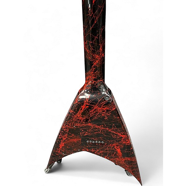 Used 2024 Moirai Atropos Splatter Red and Black  Solid Body Electric Guitar