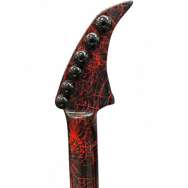 Used 2024 Moirai Atropos Splatter Red and Black  Solid Body Electric Guitar