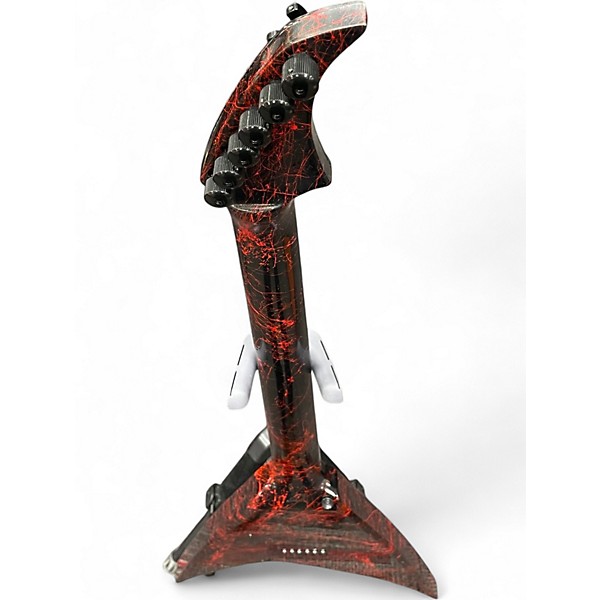 Used 2024 Moirai Atropos Splatter Red and Black  Solid Body Electric Guitar