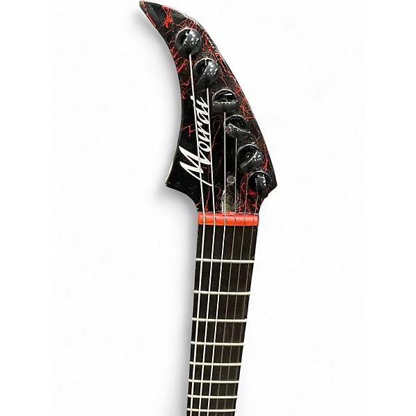 Used 2024 Moirai Atropos Splatter Red and Black  Solid Body Electric Guitar