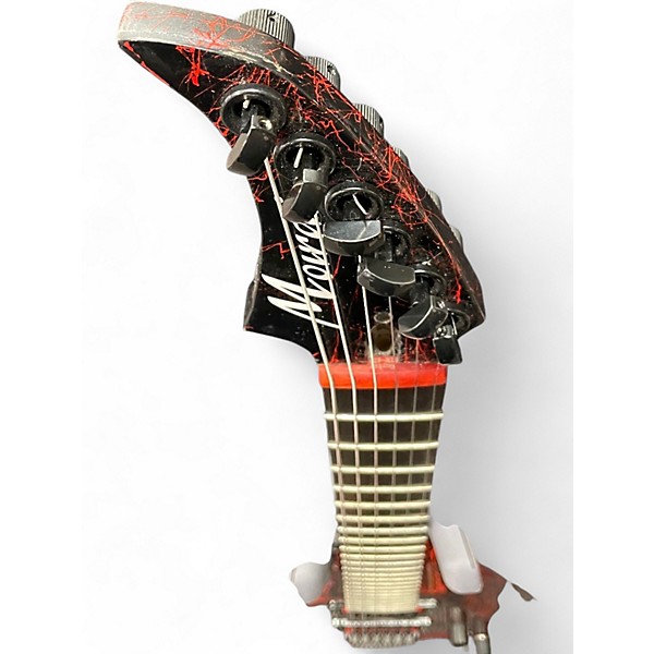 Used 2024 Moirai Atropos Splatter Red and Black  Solid Body Electric Guitar