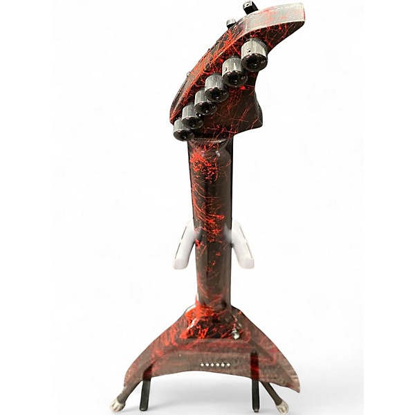 Used 2024 Moirai Atropos Splatter Red and Black  Solid Body Electric Guitar