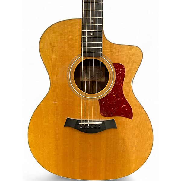 Used Taylor 214CE Deluxe Natural Acoustic Electric Guitar