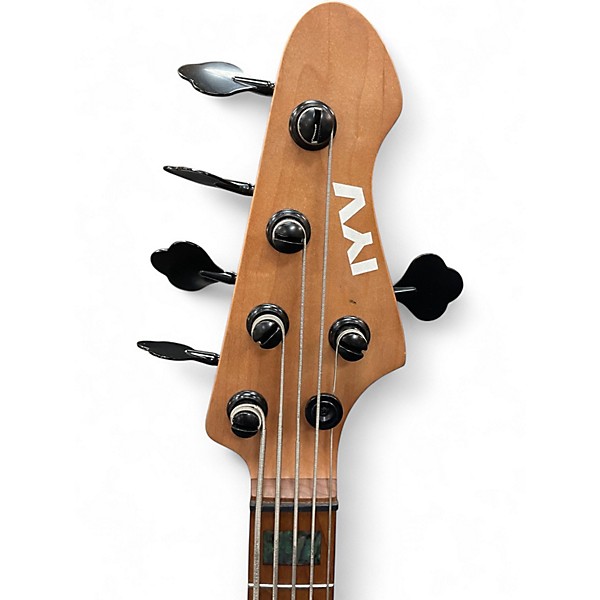 Used Iyv 5 String 2 Color Sunburst Electric Bass Guitar