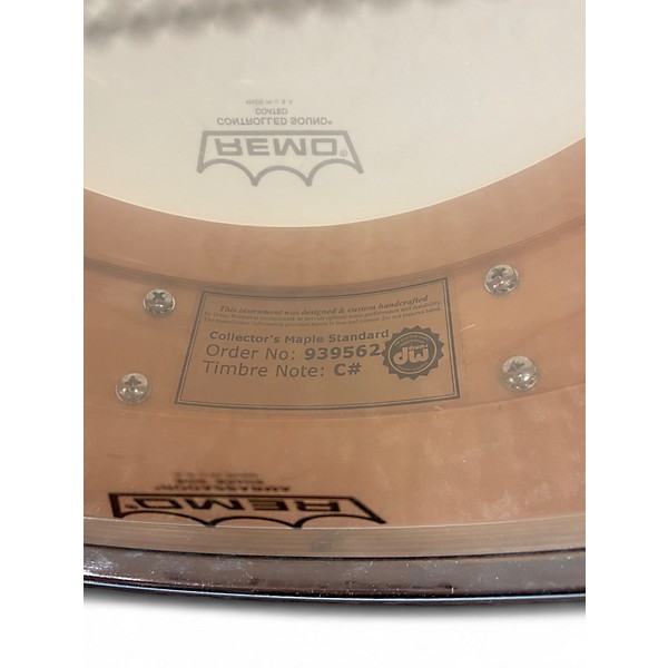 Used DW 13X5 COLLECTOR'S MAPLE STANDARD SNARE SATIN CHERRY Drum