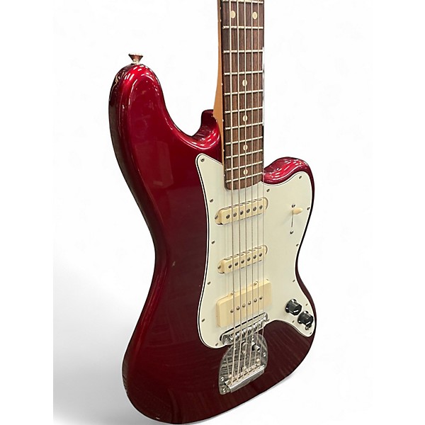 Used Fender Pawn Shop Precision Bass VI Candy Apple Red Electric Bass Guitar