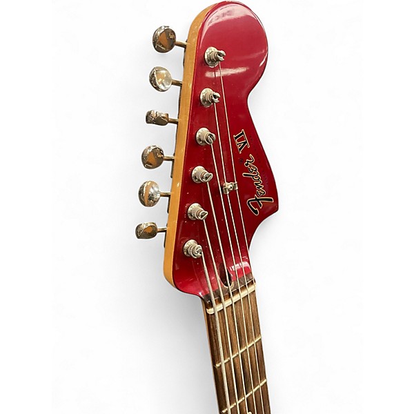 Used Fender Pawn Shop Precision Bass VI Candy Apple Red Electric Bass Guitar