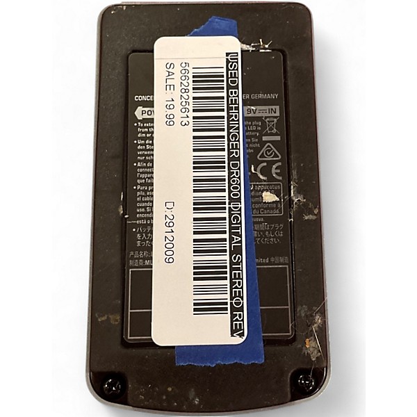 Used Behringer DR600 Digital Stereo Reverb Effect Pedal