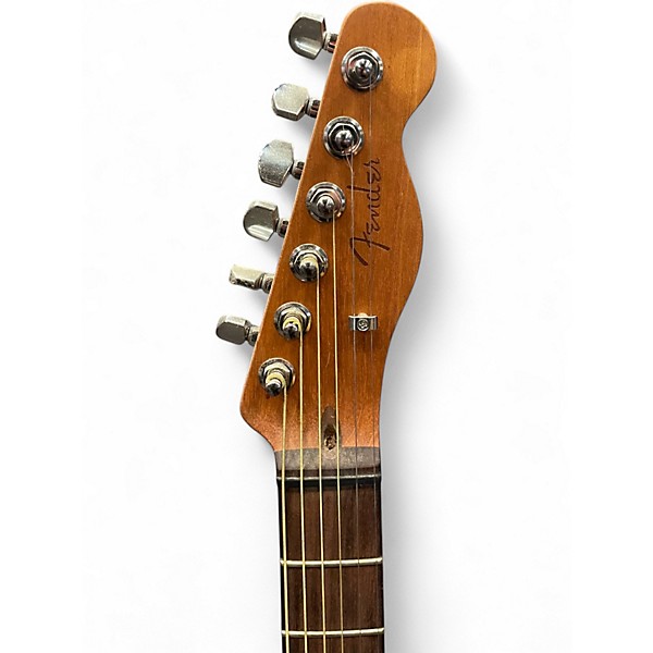 Used Fender Acoustasonic Standard Tele Olympic White Acoustic Electric Guitar