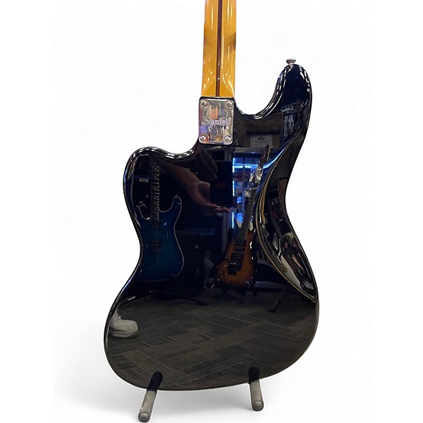 Used Squier Vintage Modified Bass VI Black Electric Bass Guitar