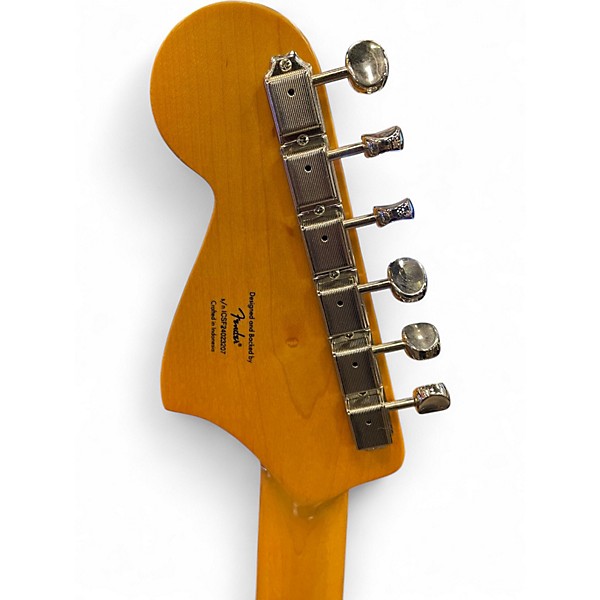 Used Squier Vintage Modified Bass VI Black Electric Bass Guitar