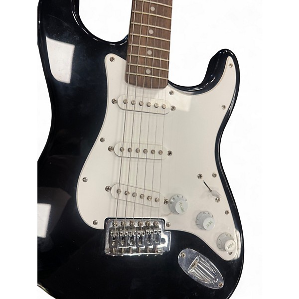 Used Squier Stratocaster Black and White Solid Body Electric Guitar