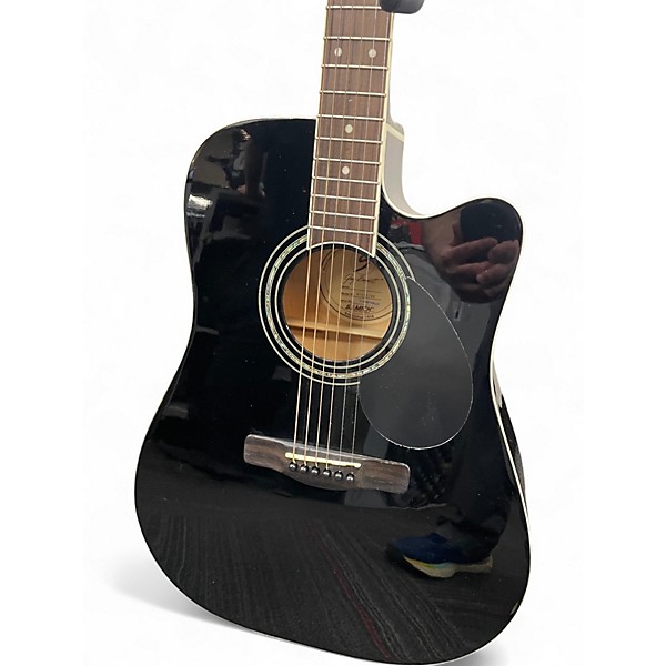 Used Greg Bennett Design by Samick d1ce Black Acoustic Electric Guitar