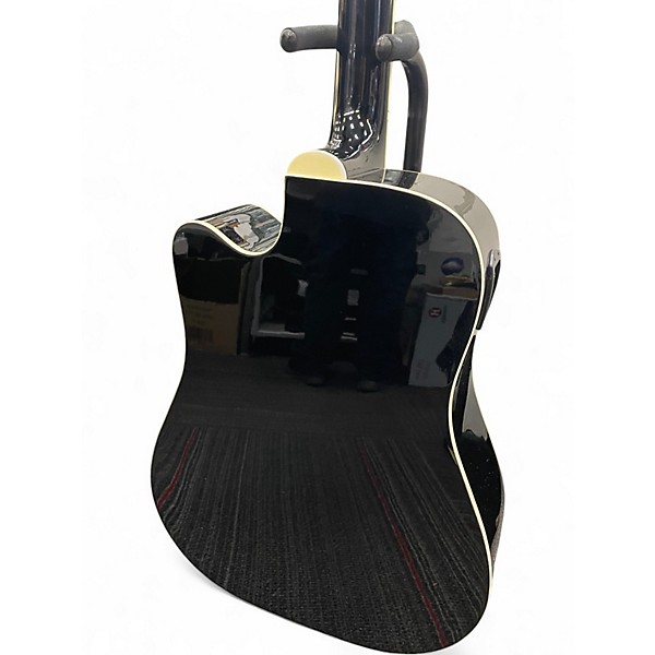 Used Greg Bennett Design by Samick d1ce Black Acoustic Electric Guitar