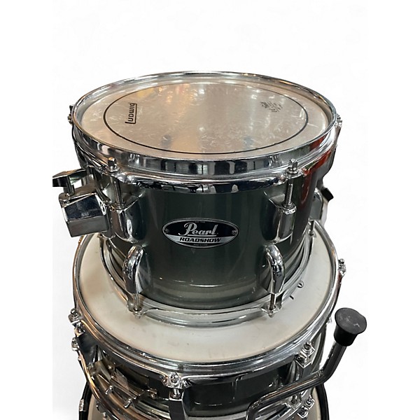 Used Pearl 4 Piece Roadshow Silver Drum Kit
