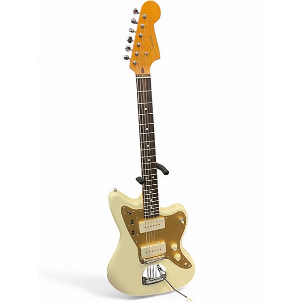 Used Squier J Mascis Jazzmaster Antique White Solid Body Electric Guitar