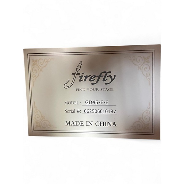 Used Firefly GD45-F-E Natural Acoustic Electric Guitar