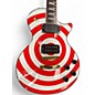 Used Firefly Elite Les Paul Red and White Spiral Solid Body Electric Guitar
