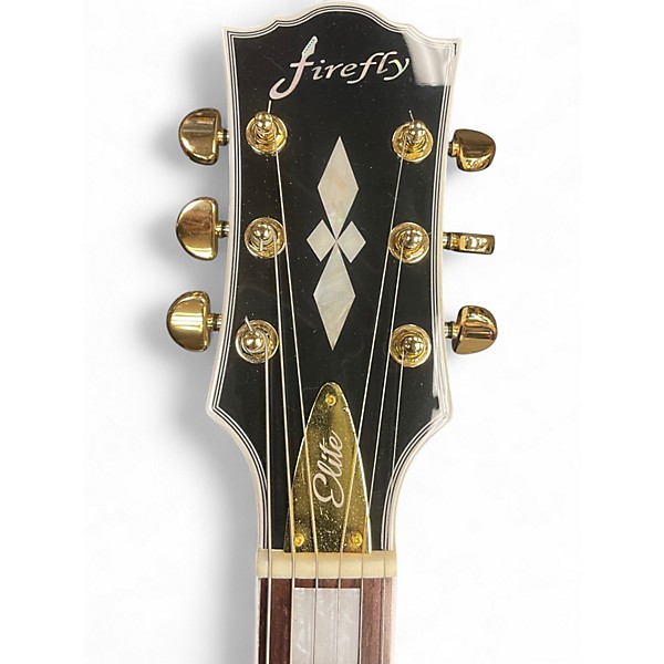 Used Firefly Elite Les Paul Red and White Spiral Solid Body Electric Guitar