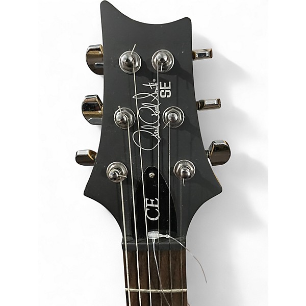 Used PRS SE Custom 24 Black Solid Body Electric Guitar